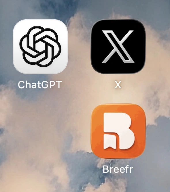 BREEFR installé sur l'écran d'accueil